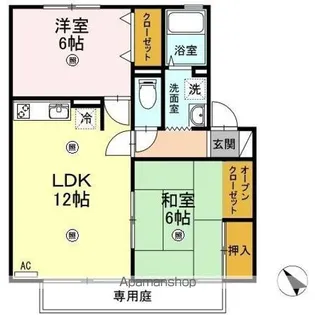 コスモハイツ A棟【1階】の間取り