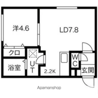 アンシャンテ手稲前田【402号室】の間取り