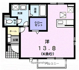 愛媛県新居浜市土橋2丁目【アパート】の間取り