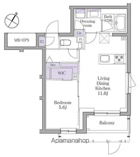 イプセ白金【1階】の間取り