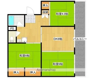 大産桜ヶ丘ビル【4階】の間取り