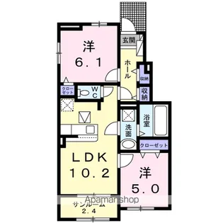 プチ ヴィラージュ【1階】の間取り