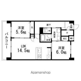 ペアレス仙台泉中央【503号室】の間取り