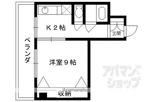 ロマネスク京都丹波口【202号室】の間取り