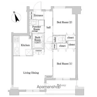 東京都荒川区荒川2丁目【マンション】の間取り