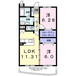 アビタシオン グラース【3階】の間取り