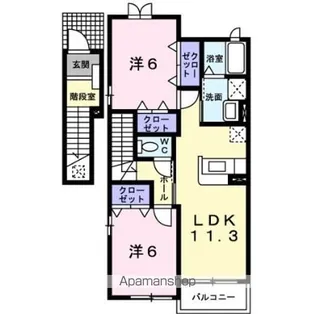 ブルックインパクトΑB【203号室】の間取り