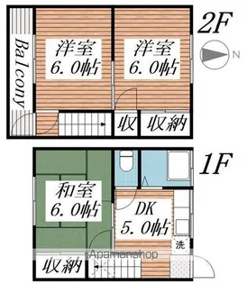 茨城県鹿嶋市大字港ケ丘【テラスハウス】の間取り