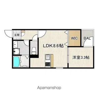 LE CALME【1階】の間取り