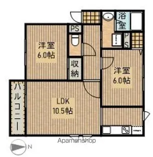 サンビレッジ半田山D【101号室】の間取り