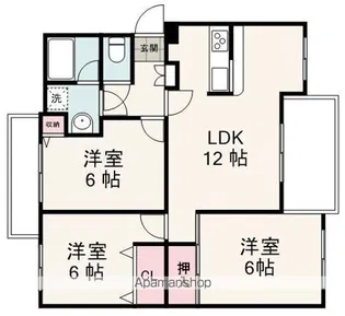 シーガーデン【102号室】の間取り