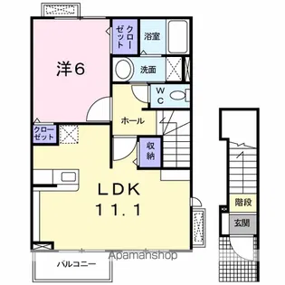 ティファニーハイツ Ⅰ【2階】の間取り