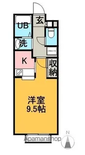 ボヌールM【103号室】の間取り
