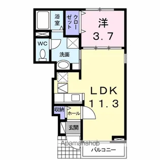 K・ビレッジ Ⅲ【103号室】の間取り