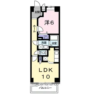 1LDKの間取り画像