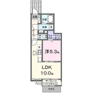 セレーナスパジオ【1階】の間取り