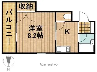 ベルメゾン浜松【3階】の間取り