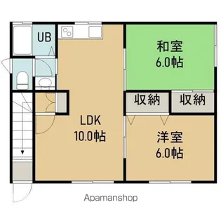 ハイツMⅡ【2号室】の間取り