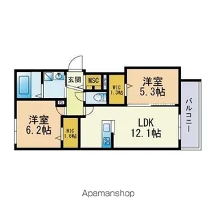 へーベルメゾン高宮駅前【1階】の間取り