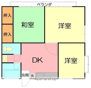 コーポ勇 A【2階】の間取り