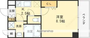LA LUNA都島【5階】の間取り