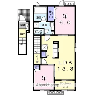 フォレ フォート?【2階】の間取り