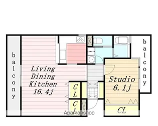 アリソ東船橋【3階】の間取り