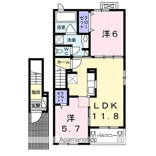 レストポイント瀬戸【2階】の間取り