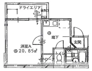 木乃池プラザ南馬込【1階】の間取り