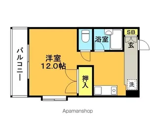 アメニティIN井尻【402号室】の間取り