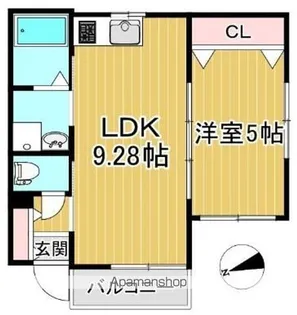 イクシオン箱崎宮【3階】の間取り