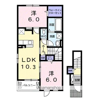 マロンドリームB【2階】の間取り