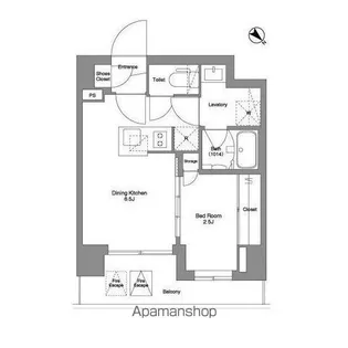 BPRレジデンスMOTOMACHI BAY SIDE【6階】の間取り