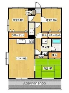ビューテラス那珂川【2階】の間取り