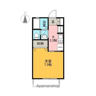 クルーガーランドB【2階】の間取り