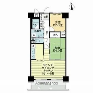 ライオンズマンション岡山南【2階】の間取り