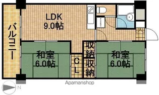 キャトルセゾン【3階】の間取り