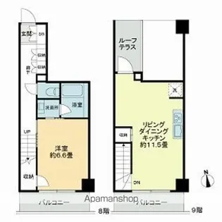 ライオンズフォーシア中野【8階】の間取り