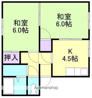 ビューラー広﨑Ⅱ【1階】の間取り