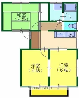 コーポ篠C棟【D号室】の間取り