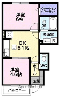 リバティーベルC【1階】の間取り