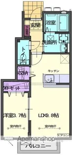 ARTE C【102号室】の間取り