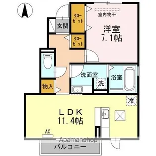 サン フローラ【1階】の間取り