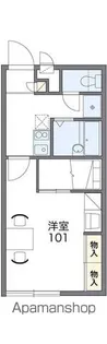 レオパレスリバークロス【2階】の間取り