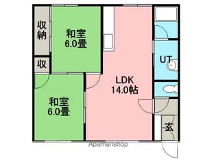 ハイツ川吉A【201号室】の間取り