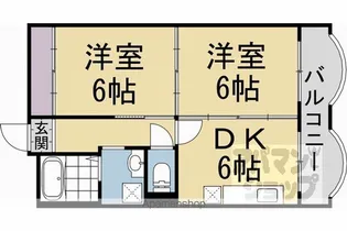 ハイツ長岡京【2階】の間取り