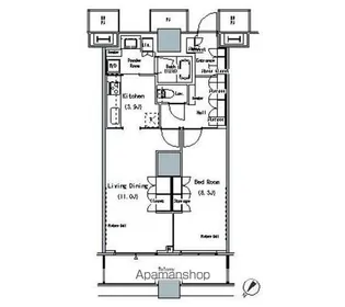 THE TOKYO TOWERS MIDTOWER【4階】の間取り