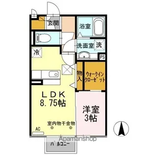 ル・リアン【1階】の間取り