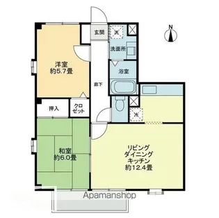 フォブールN-TOWN B棟【2階】の間取り
