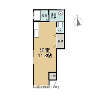 BETTER Я TSUKUDA B棟【1-1号室】の間取り